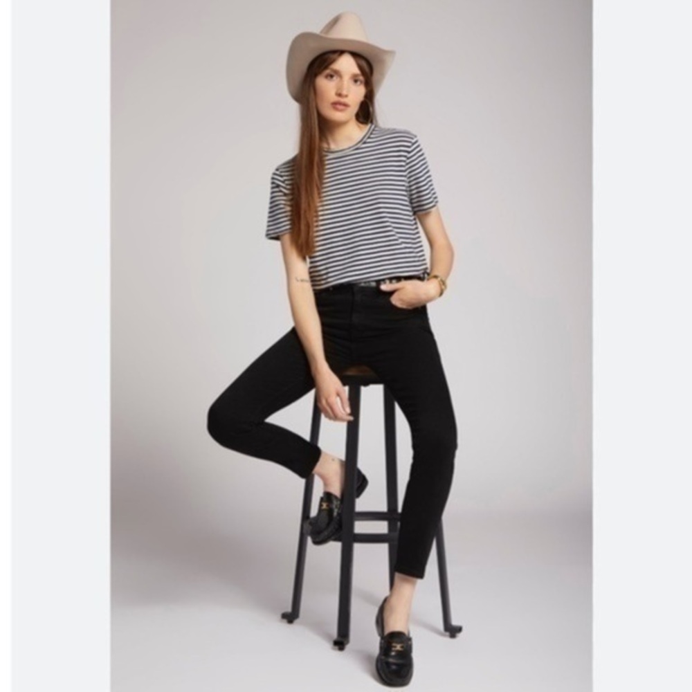 Current Elliot Highrise Black Skinny Jeans
